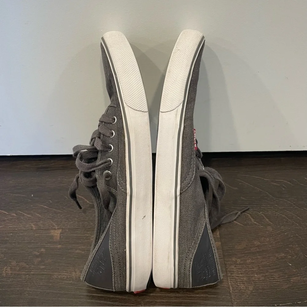 LEVI’S Comfort Casual Lace Up Shoes Canvas Grey MENS Size 10